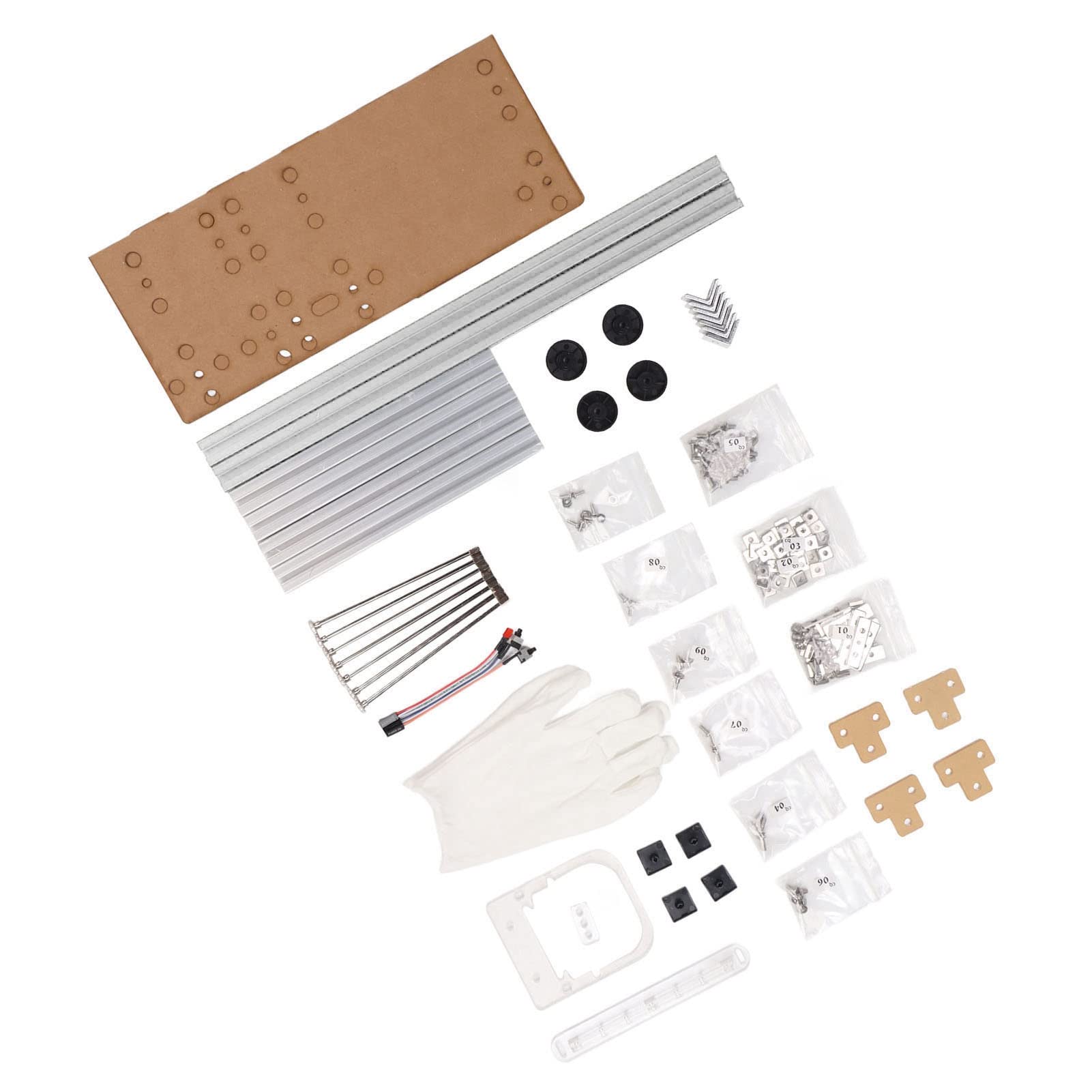 Otwarta Obudowa Komputera ATX, Trwały Stop Aluminium, Doskonałe Odprowadzanie Ciepła do Samodzielnego Montażu, Obsługuje płytę główną ITX, 4 Gniazda PCI (Srebrny)