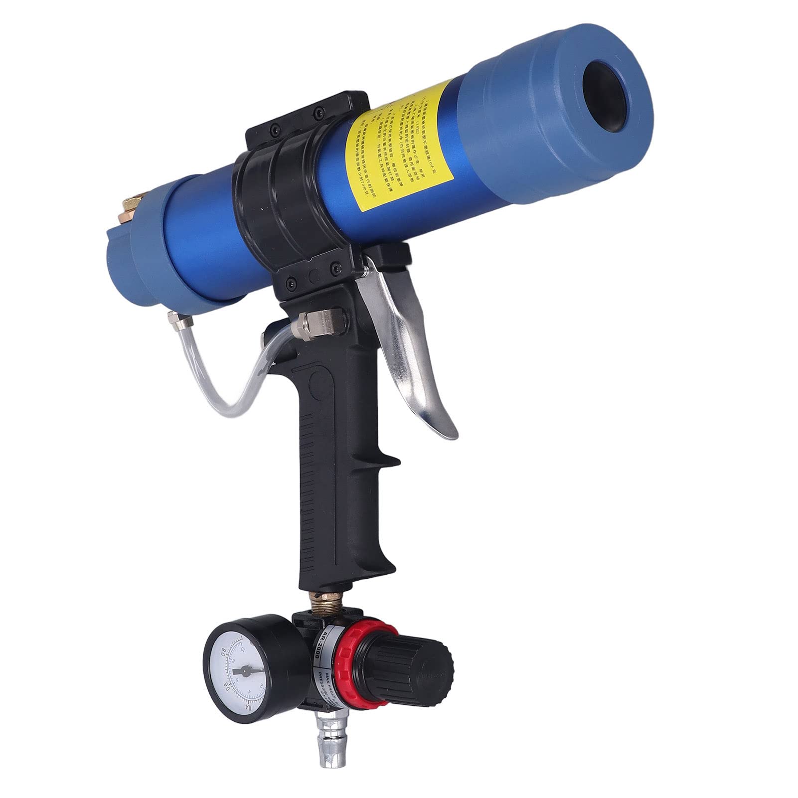 Dioche Mastic 310 Ml de Calfeutrage 310 Ml Colle Pneumatique pour Verre avec Manomètre – Outil de Mastic Polyvalent pour l'amélioration de l', 'électronique et les Projets de Bricolage