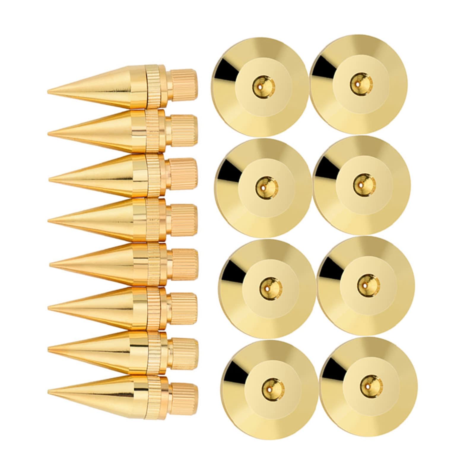 8 Pairs 6 x 36MM Copper Speaker Spike Isolation Stand + Base Pad Feet Mat,for Speaker, Amplifier, CD DVD Player, Turntable Recorder, Chassis, etc.-image-37