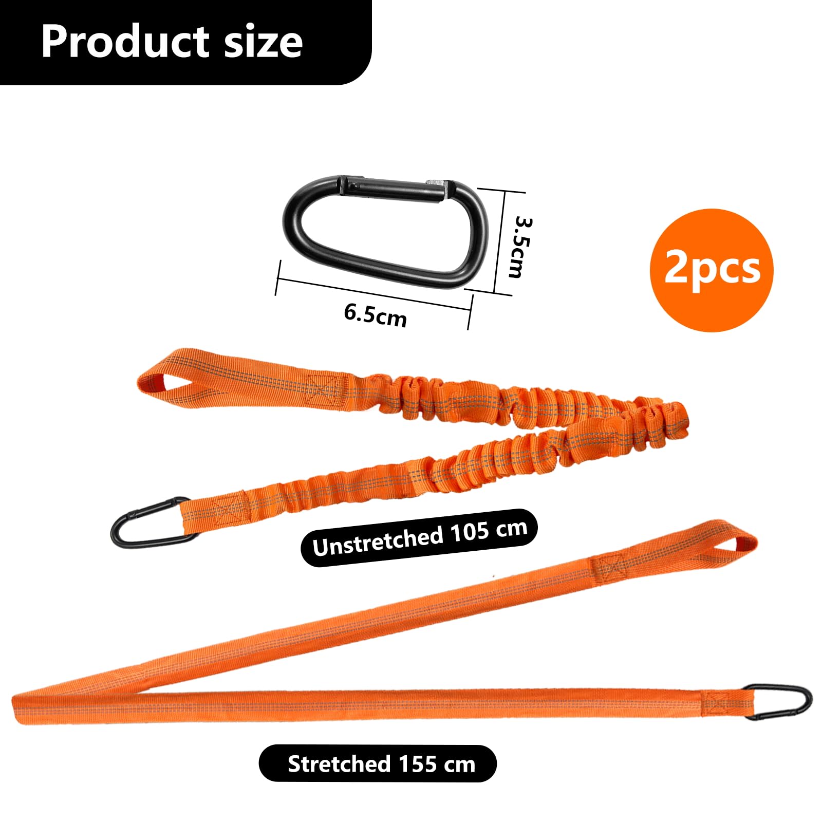 2 Pezzi Guinzaglio per pagaia per Kayak,1.5m Estensibile Kayak Paddle Leash con Moschettone per Canoa, Barca,Kayak