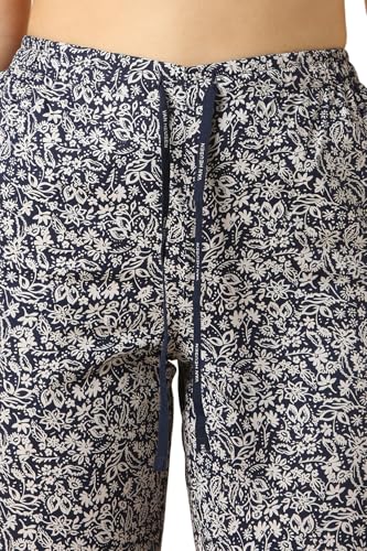 Image of Van Heusen Women's Printed Lounge Pants | Drawstrings & Side Pockets | Ultra Soft Fabric | Relaxed Fit | At home pyjamas | Everyday Comfort | Printed | Style 55306 | Available in Pack of 1 & 2
