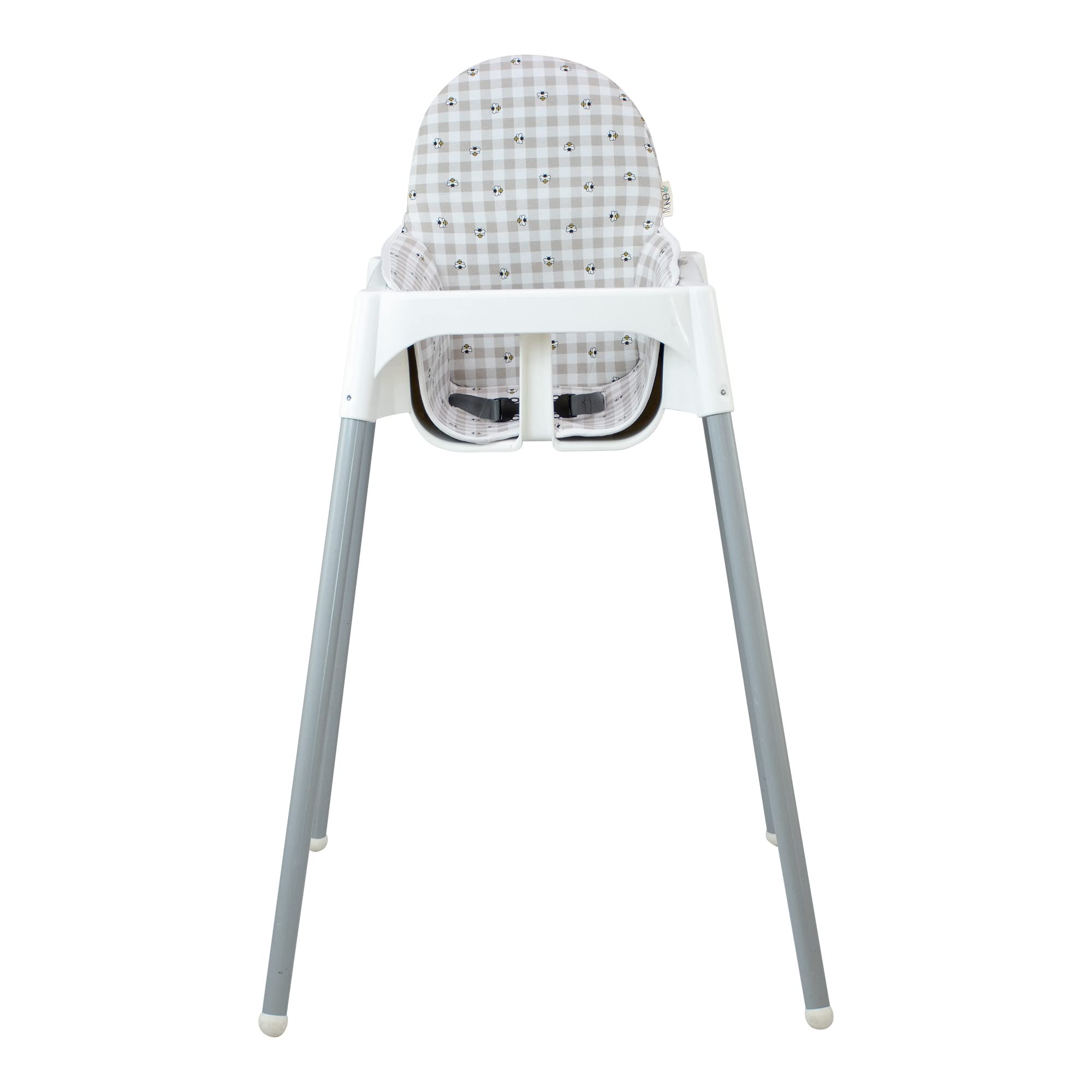 JYOKO KIDS Colchoneta para trona antilop compatible con Ikea, 100% Algodón (PICNIC VICHY)