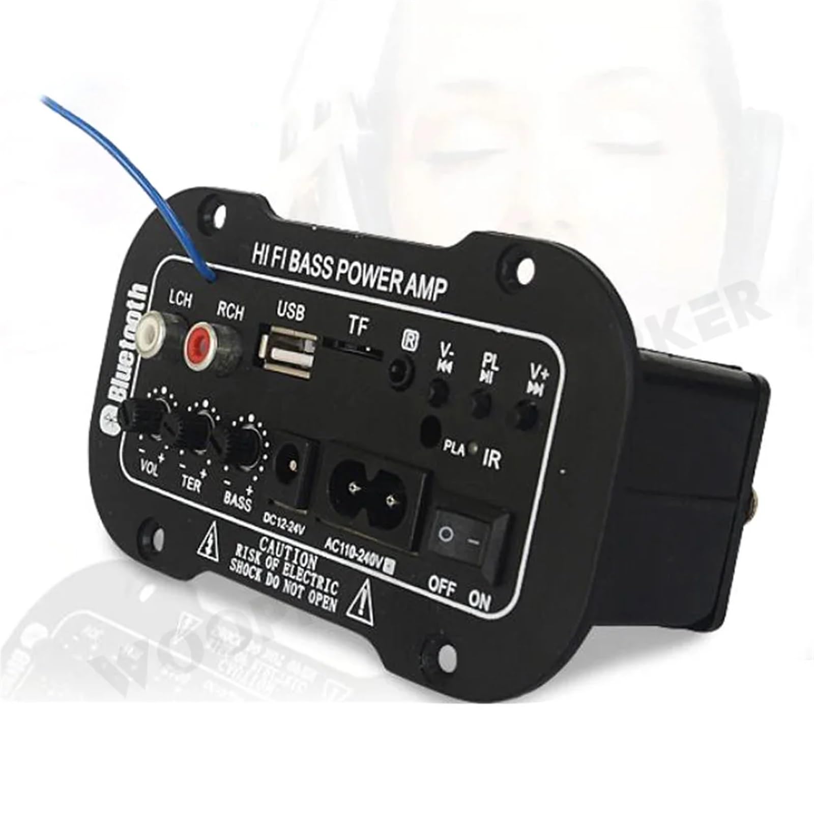 Woopker Scheda di decodifica amplificatore digitale 25-30W Amplificatore audio Fai da te USB Radio FM Lettore TF Subwoofer per auto