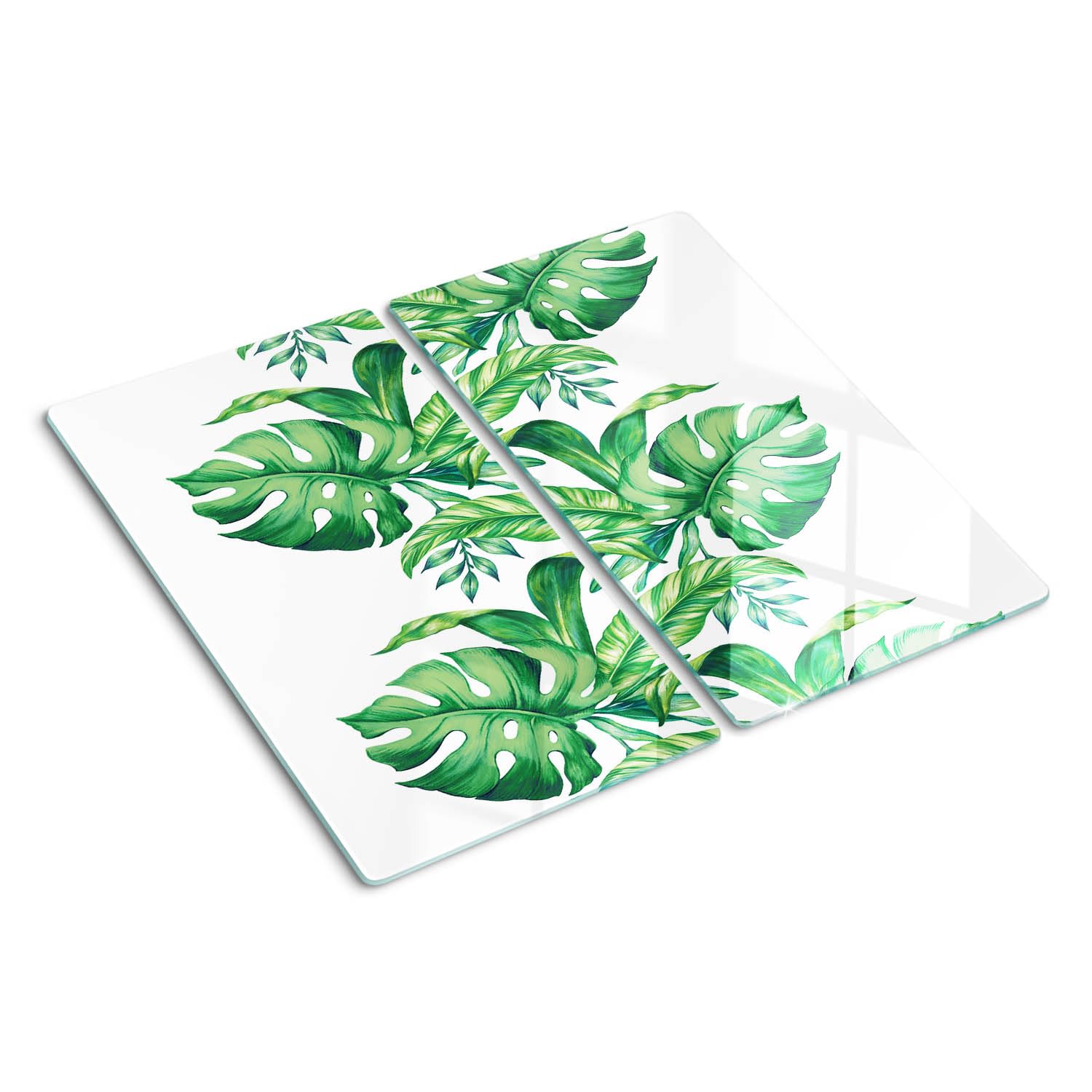 Planche à découper en verre trempé 2x30x52 cm motif orchidée