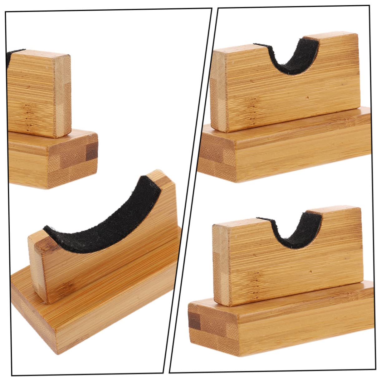 Mipcase 2 Pack Bamboo Bat Mount for Baseball Softball Bats Decorative Display Racks for Home Collectibles Storage Holder