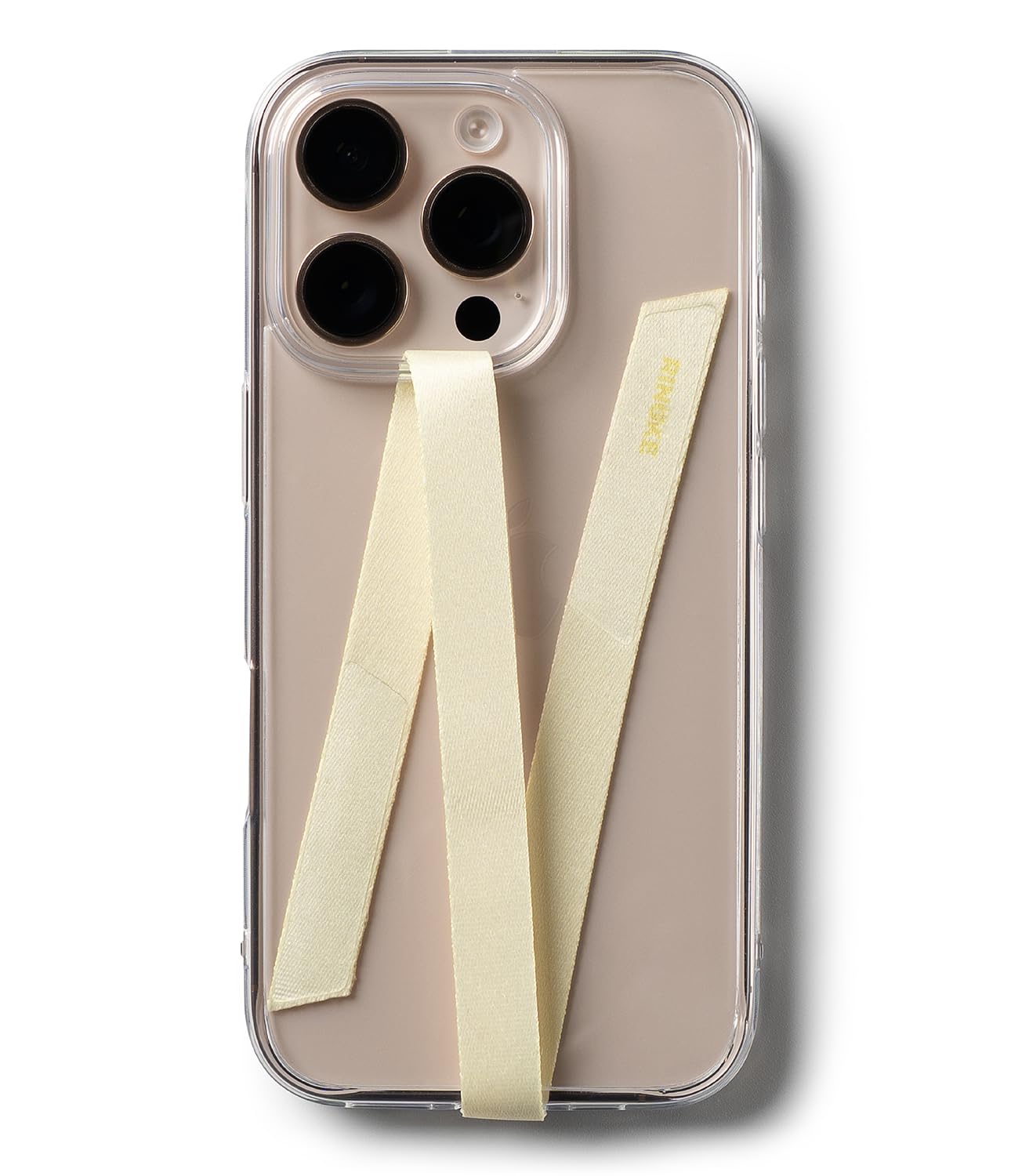 Ringke Band Strap [Wireless Charging Compatible] [Secure Finger Grip] Slim Anti-Drop Phone Loop Holder for Cell Phone Cases - Butter Yellow