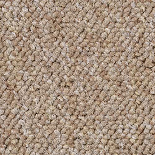 Teppichboden Meterware 500cm und 400cm breit in Beige ideal für Esszimmer und Wohnzimmer Auslegware...