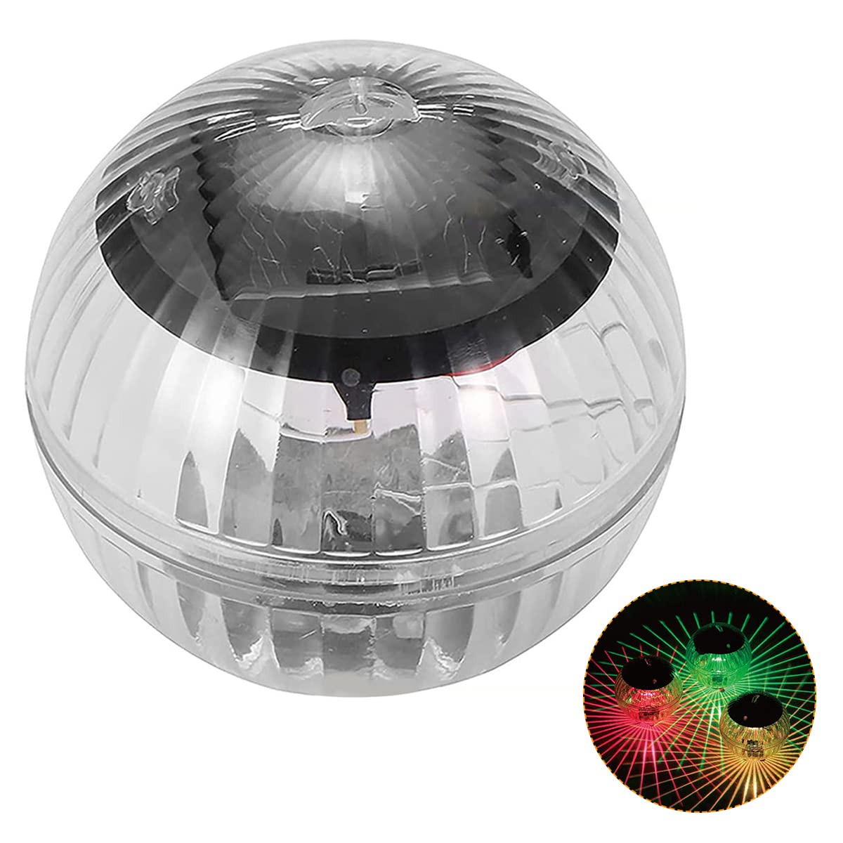 Eummy Solar Floating Pool Light IP44 Waterproof Solar Powered Pond Glow Globe Lights LED Glow Ball Lamp Decoration for Pools Pond Fountain Garden Party Tub Home Decor (7 Colors Light) - Image 4
