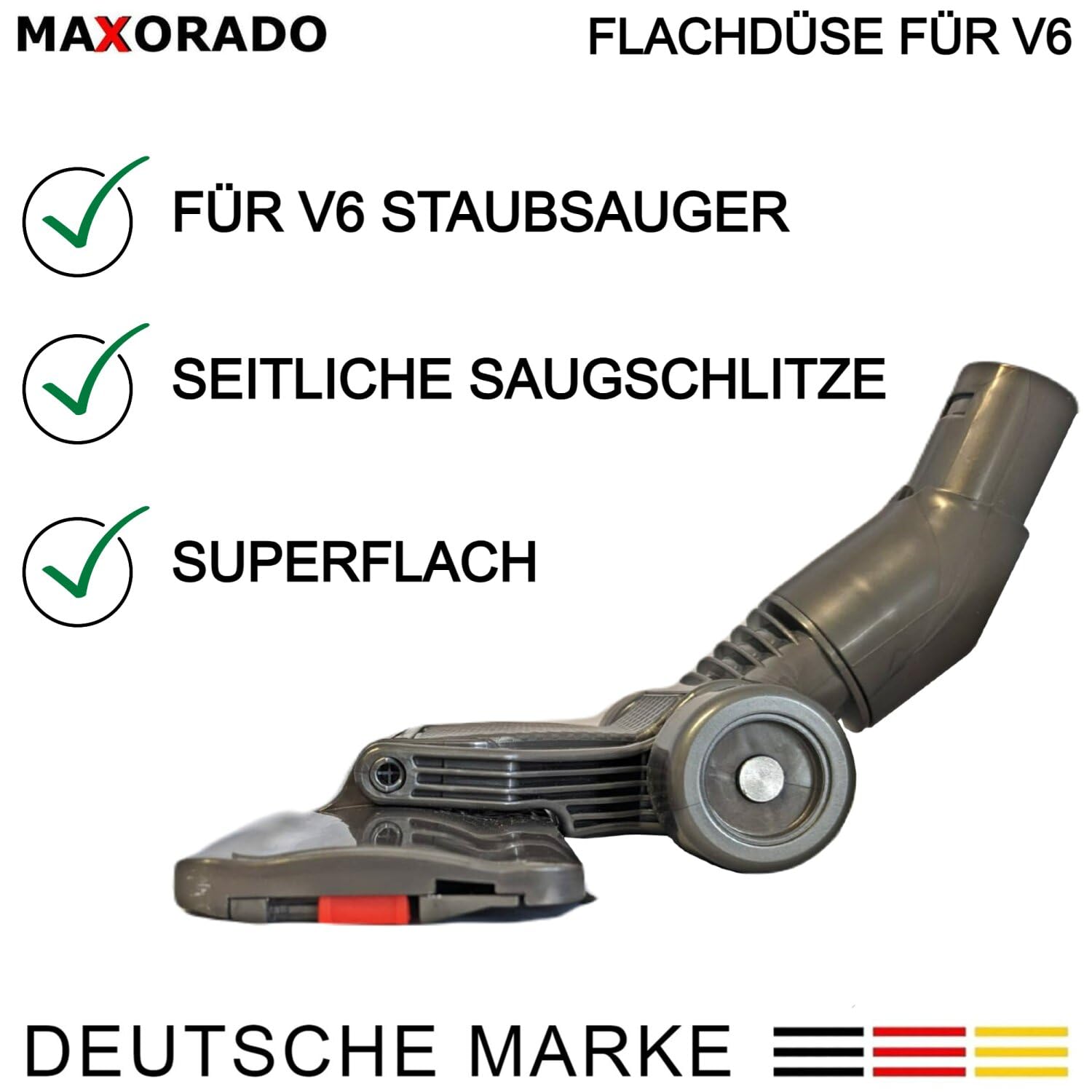 Buse plate Buse plate pour sol pour Dyson V6 DC59 DC61 DC62 DC74 DC23T2 DC29 DC66 DC33c Buse d'aspirateur I Buse d'aspirateur plate Buse pour parquet et sol dur Embout de rechange Accessoire