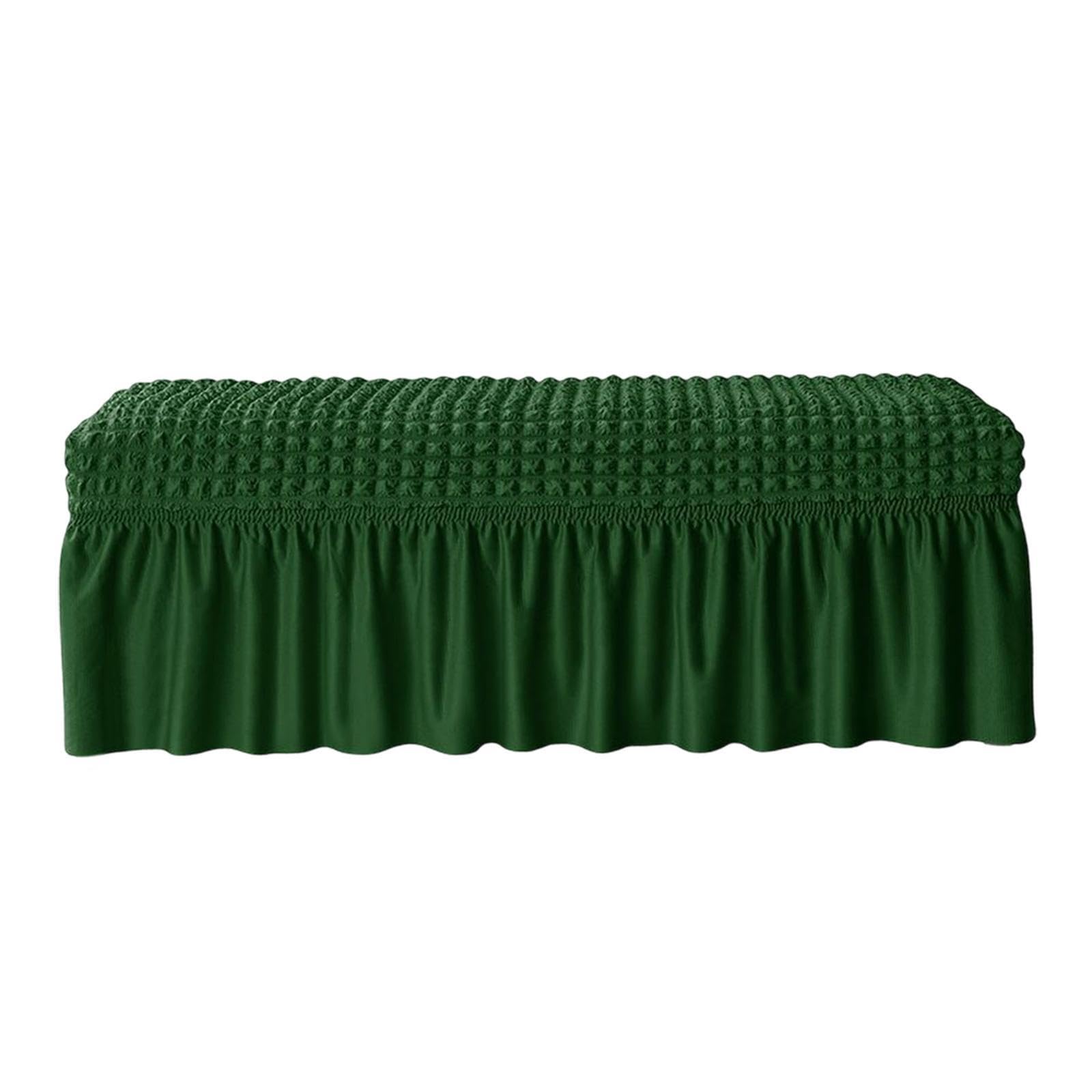 Zambuph Dustproof Bench Slipcover Stylish Sewing Effortlessly Protects Against Stains And Spills Fit For Any Dining Bench Stretch Furniture Protector Chair, Green, 80cm-130cm