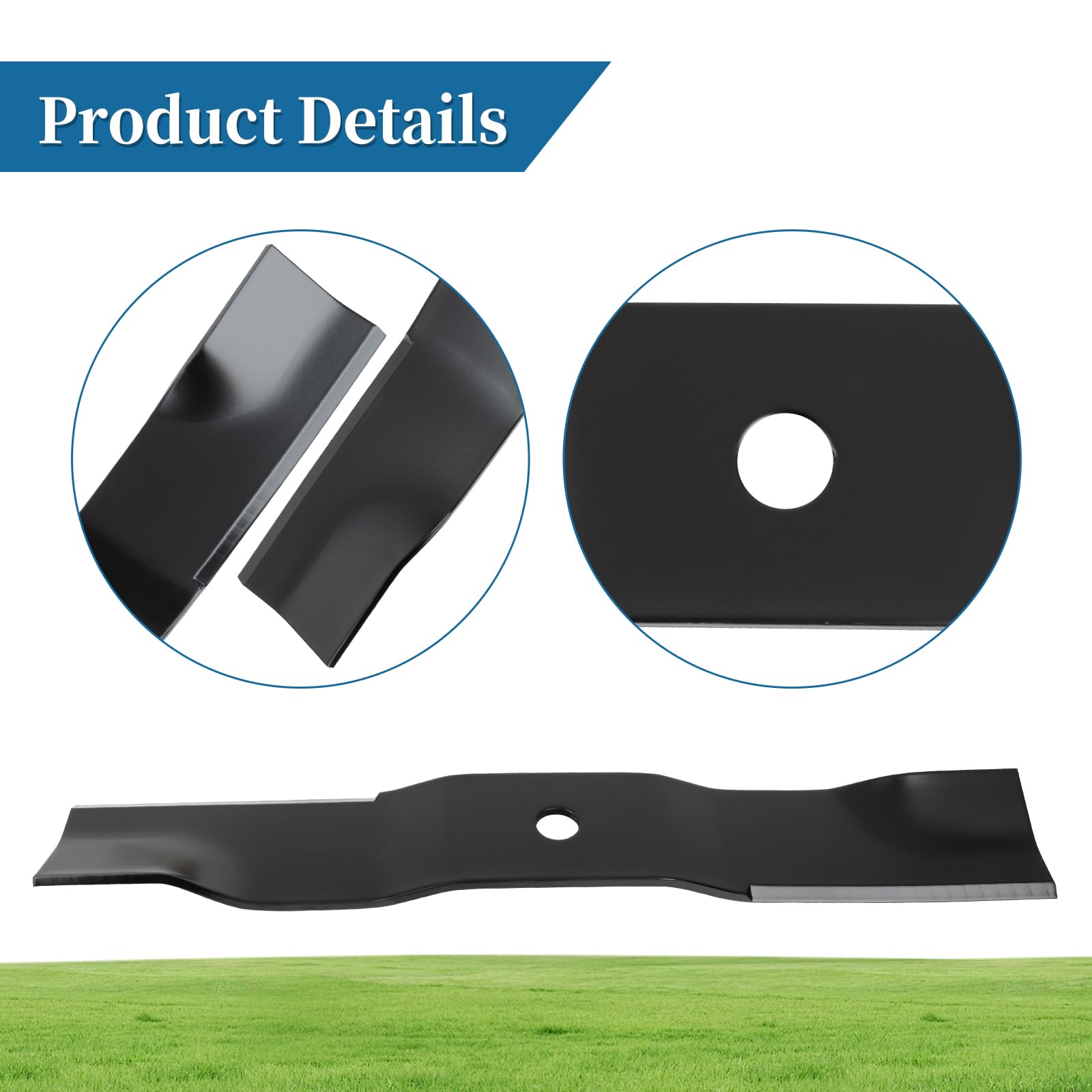 Cuchillas de repuesto 04769800 compatibles con cubiertas de cortacésped Ariens de 42 pulgadas, hoja de cortacésped de elevación media para cortacésped Ikon-X42, Ikon-XL42CE, ZT XL 42 ZTX 42