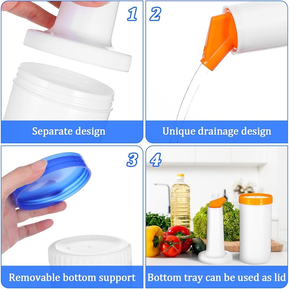 Ensemble de 6 Bouteilles de Jus Professionnelles pour Bar - Becs Verseurs de Jus de 0,9 Pinte pour Barman, Contenants de Stockage et de Versement
