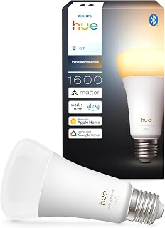 Philips Hue LED A67 (Confezione da 1), Lampadine smart con luce bianca calda E27, Luci smart da 11,8 W e 1.600 lumen, Lampadine intelligenti compatibili con Alexa, Google Assistant e Apple Home