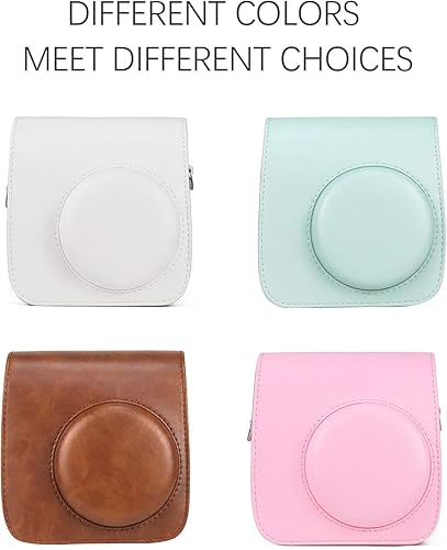 Miniatura 6 de Rieibi Mini 7+ Funda de silicona para cámara instantánea Fujifilm Mini 7 Plus - Funda de nueva versión con correa de hombro extraíble - Rosa