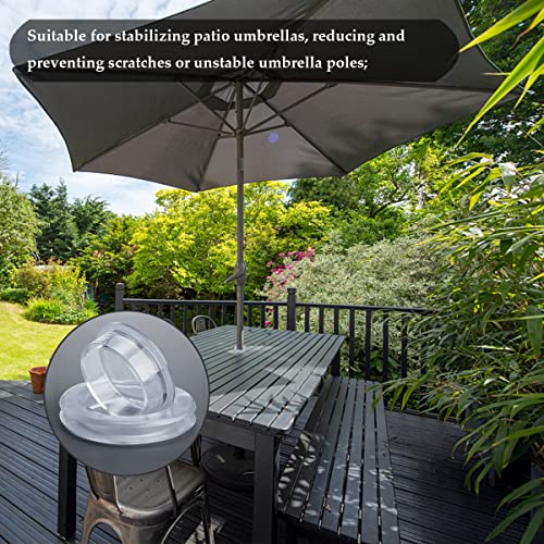 Ehiog Patio Table Umbrella Hole Ring And Cap Set, 2 Inch Silicone Transparent Umbrella Hole Ring Plug And Cap Set For Outdoor Patio Garden Beach Table Umbrella Plug (Translucent - 2 Set) #TOP3