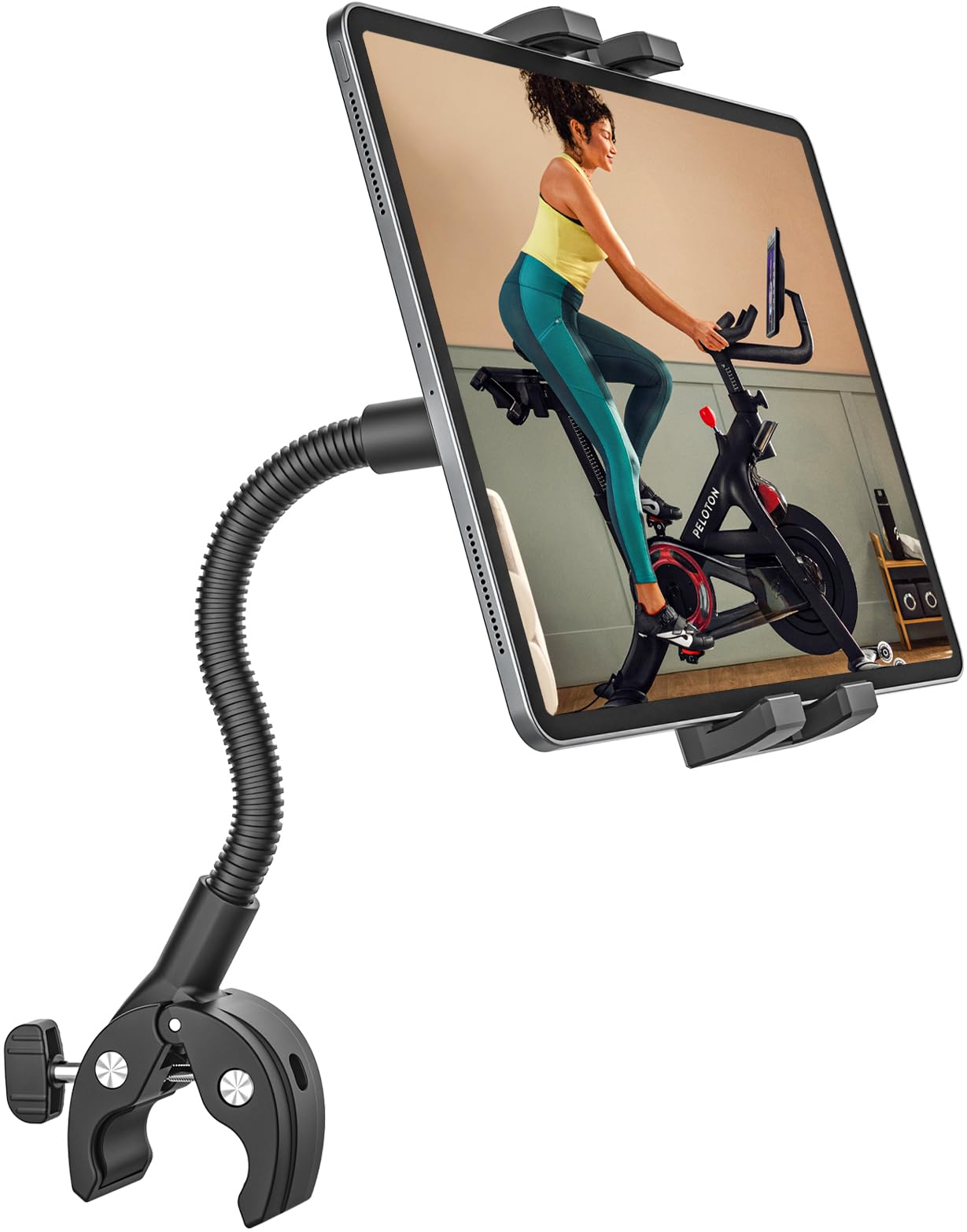 GDZN Supporto Tablet Collo dOca per Sedia a rotelle, Passeggino, Cyclette, Spin Bike, Tapis roulant, Barca, Bicicletta Manubrio per iPad Pro 12.9, Mini Air, Galaxy Tab, Lenovo 4.7-13" Tablet Cellulare