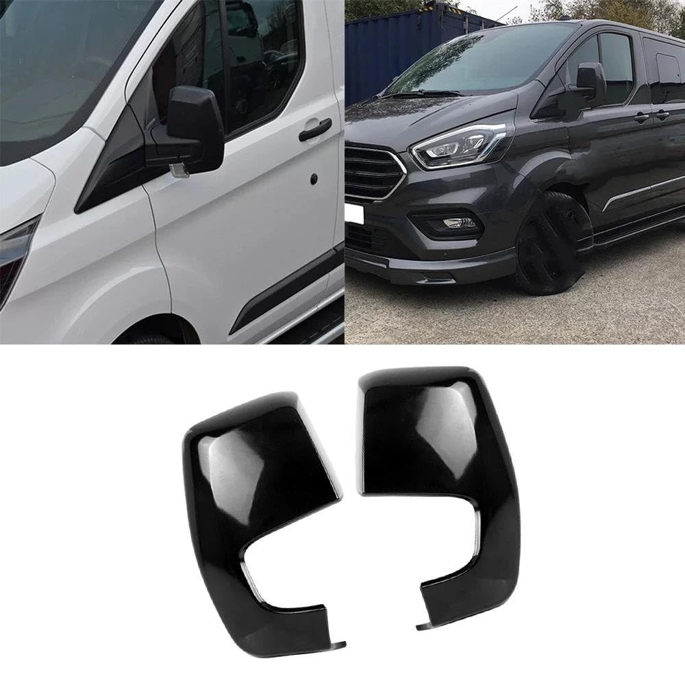 Per Ford Per Transit Per Tourneo Per Custom 2012-2021-2023 Copertura Specchietto Retrovisore Laterale Auto Copertura Specchietto(Nero lucido)