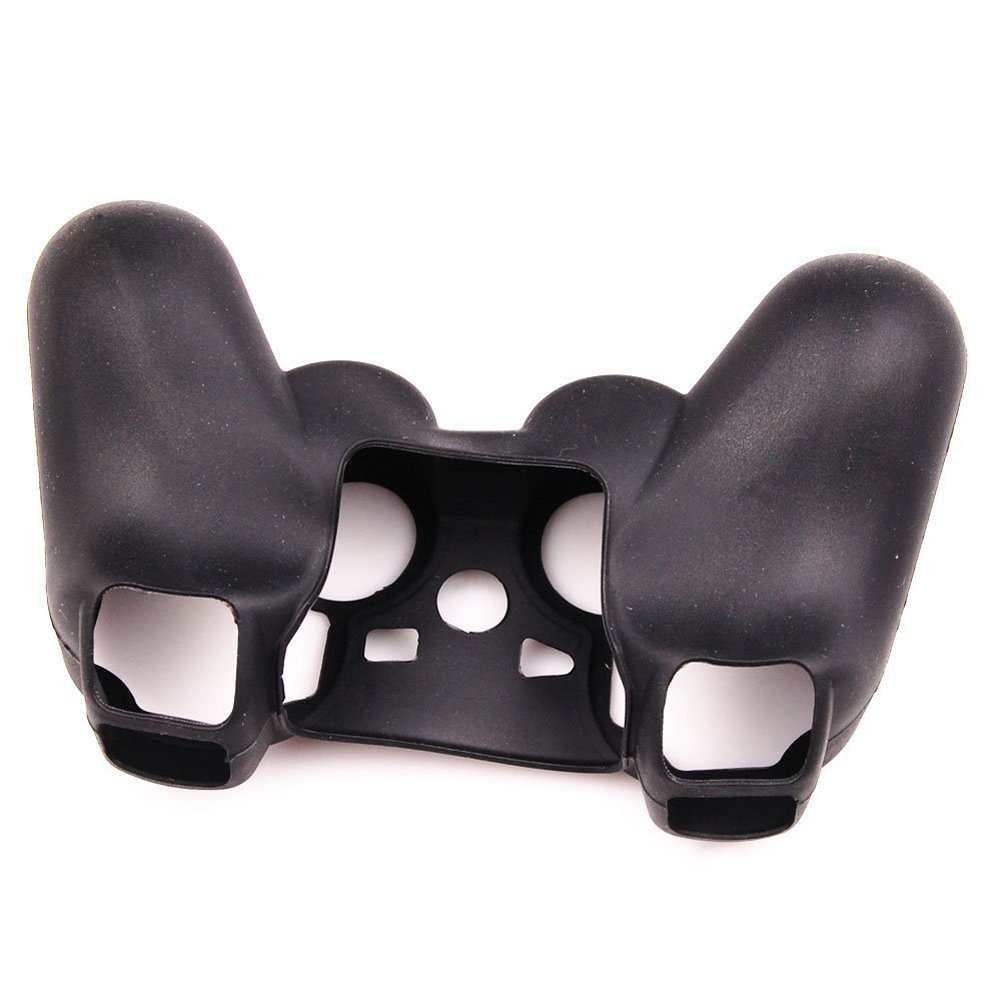 Ps3 Controller Case Silicone Protective Skin Case For PS2 PS3 Controller | Black-Blue Non-Slip Grip Cover PS2 Silicone Case - Foto 11
