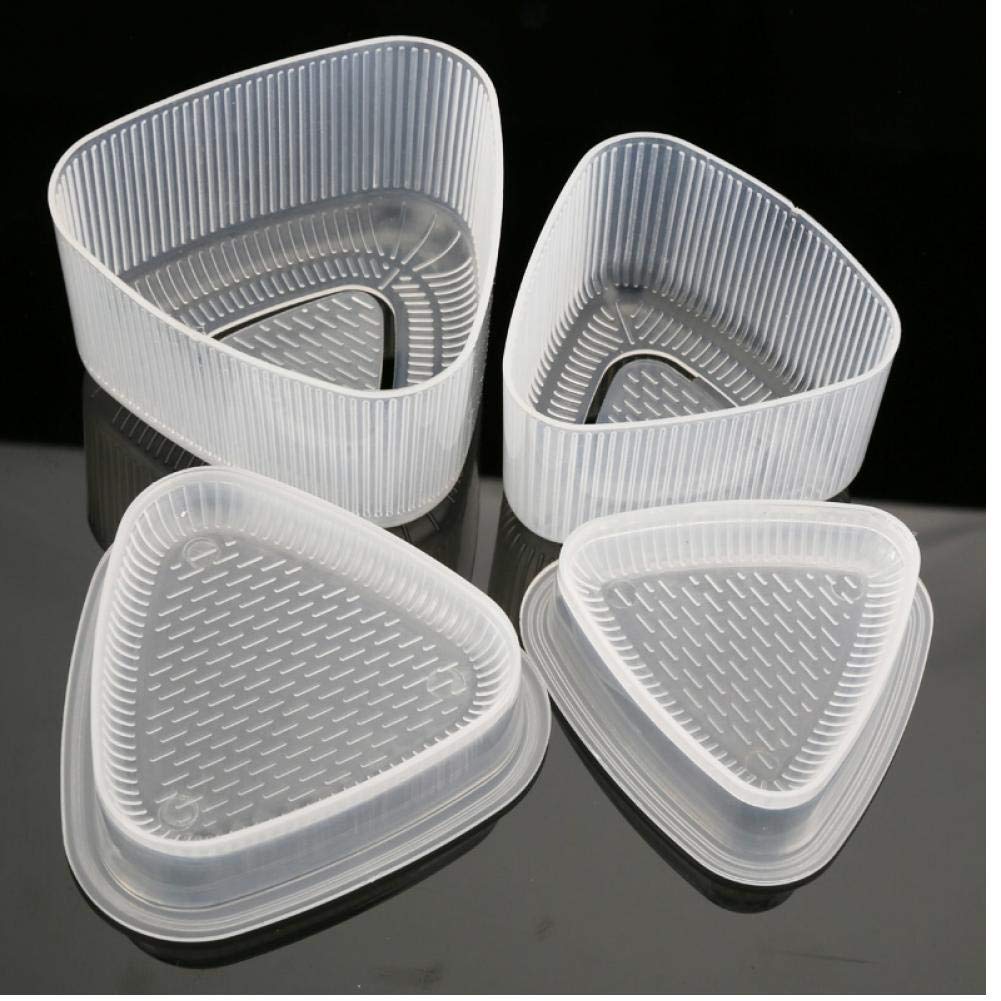 Casecover Transparent 2Pcs Kitchen Triangular Form Sushi Mould Onigiri Rice Ball Bento Press Maker Tool Sushi Mold