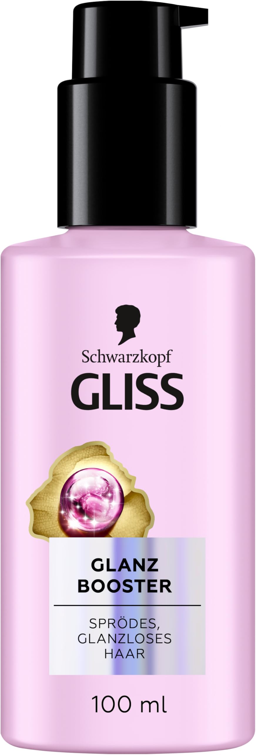 GLISS Glanz Booster Haarserum (100 ml), Haarpflege-Serum sorgt für brillanten Glanz, Leave in Haarpflege für langanhaltend seidiges, 100% stärkeres Haar