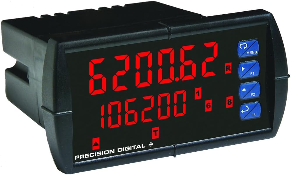 PD6200-6R0: Analog Input Flow Rate Meter & Totalizer; NEMA 4X, 1/8 DIN