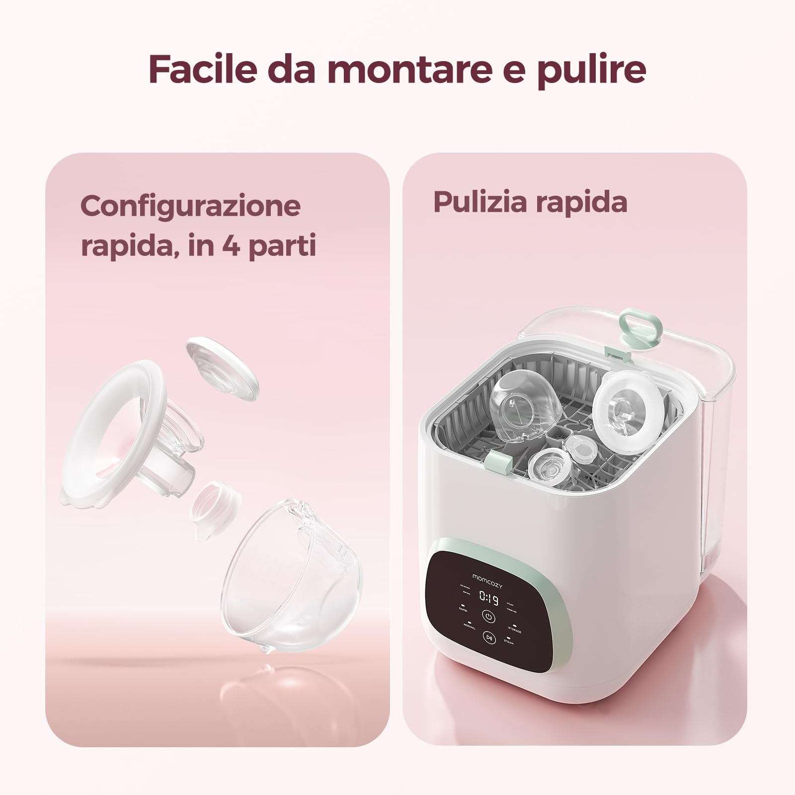 Momcozy S12 Pro Quick Tiralatte Elettrico Indossabile Mani Libere 24mm