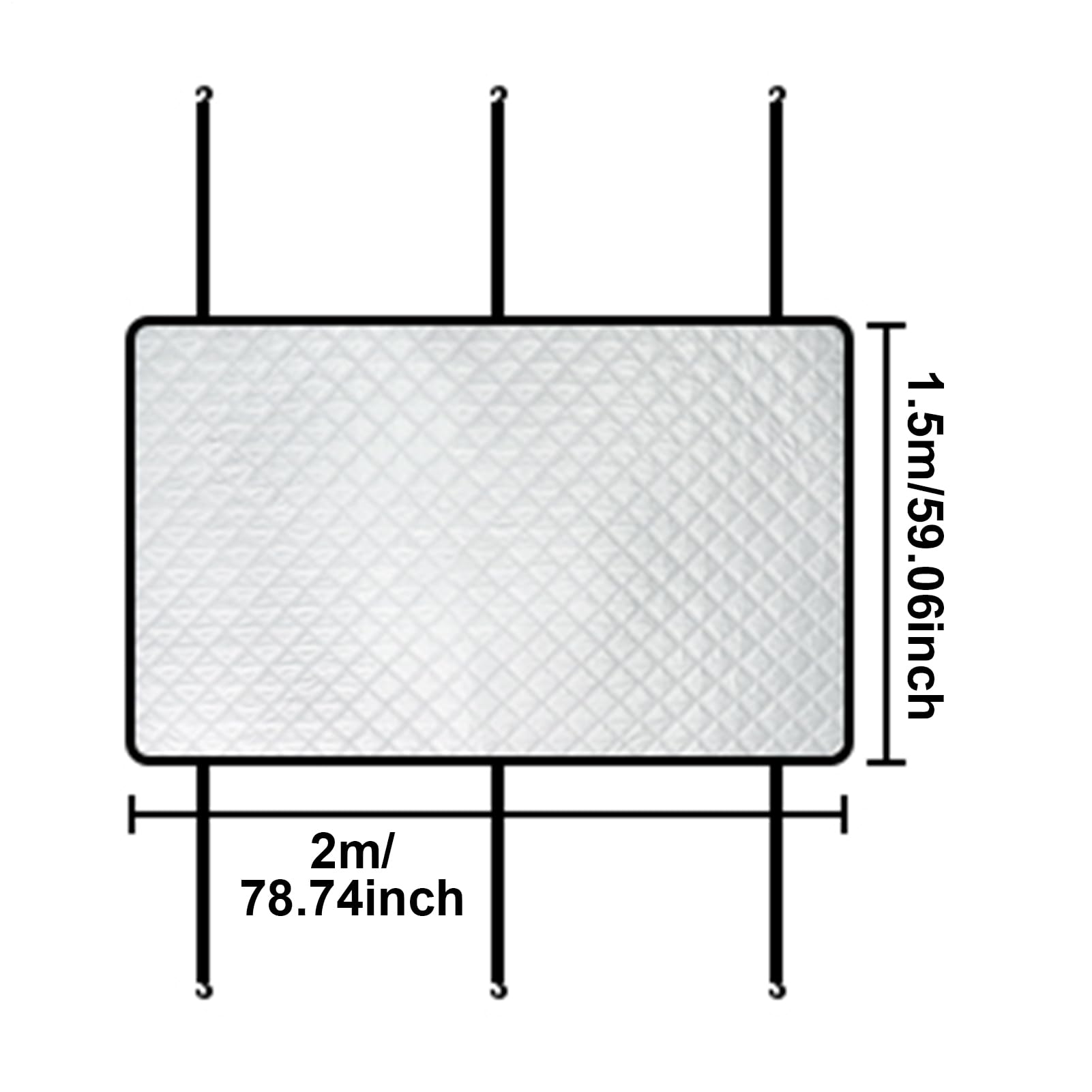 Copertura Per Tetto Apribile - Misura Universale 100x65 Cm, Scudo Termico Per Veicoli, Paralume Per Finestrino Automobilistico | Tettoia Portatile Resistente Ai Raggi UV Con Attacco Elastico Pr