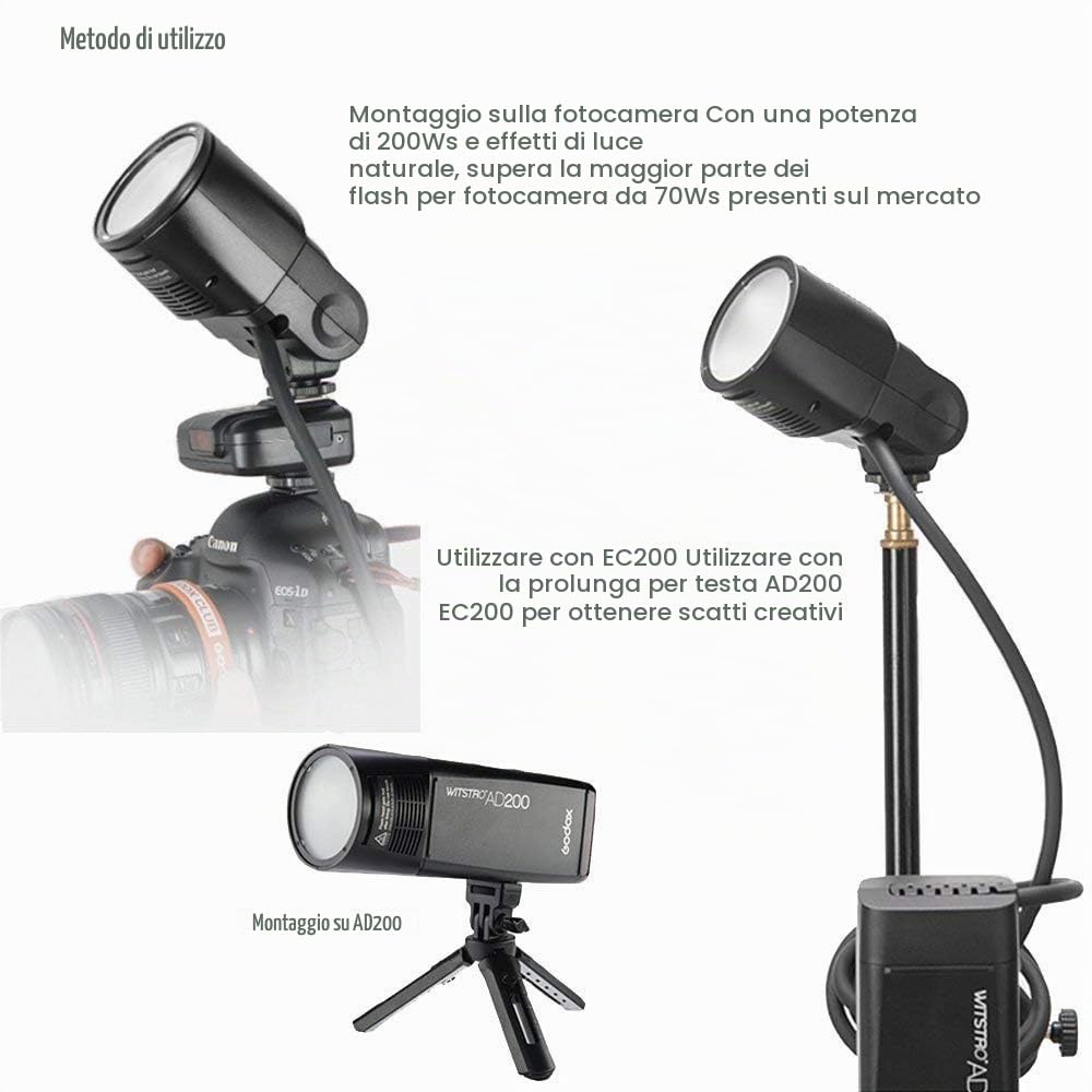GODOX H200R Tête flash ronde pour AD200