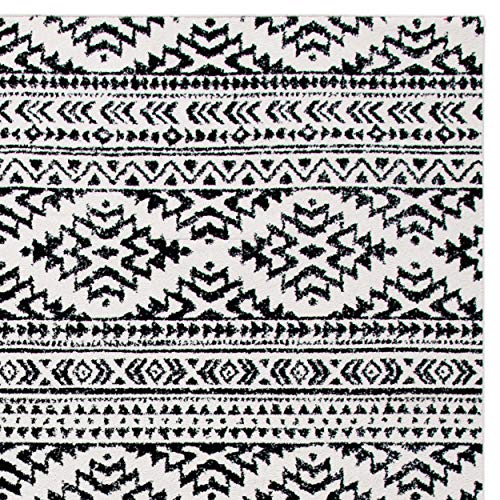 Safavieh Tulum Collection Area Rug - 8' X 10', Ivory & Black, Moroccan Boho Tribal Design, Non-Shedding & Easy Care, Ideal For High Traffic Areas In Living Room, Bedroom (Tul272B) #TOP6