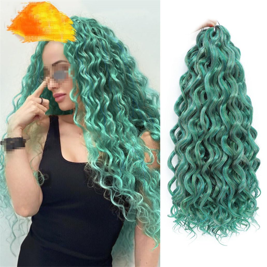 Ocean Wave Flechten Haarverlängerungen Tiefes Gewelltes Twist Häkelhaar Synthetische Afro Lockige Hawaii Ombre Rosa Häkelzöpfe Für Frauen
