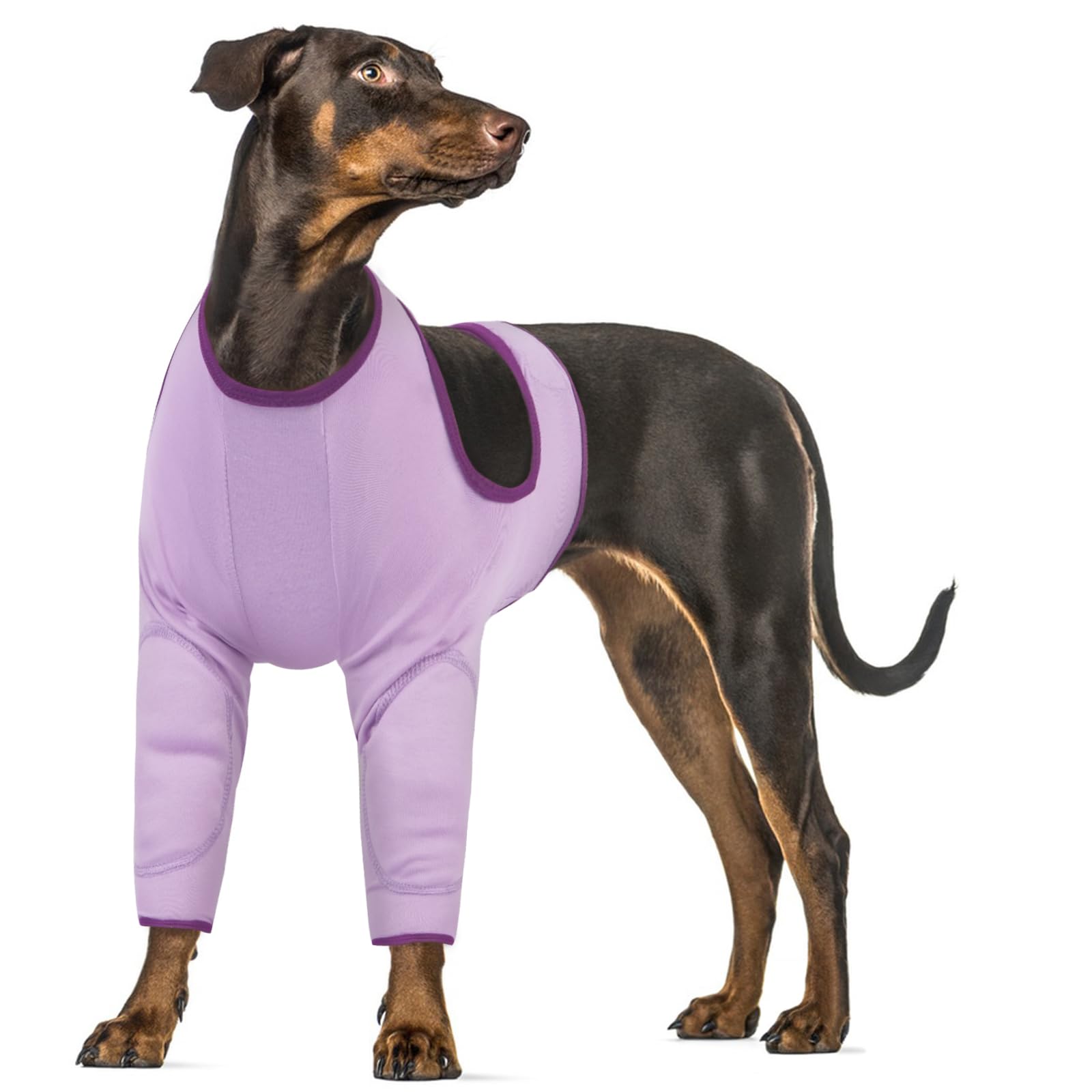 Dog Leg Wound Protector, Comfortable Dog Surgery Recovery Suit Long Leg Keep the Wound Clean and Dry(Purple, 2XL) — image 1