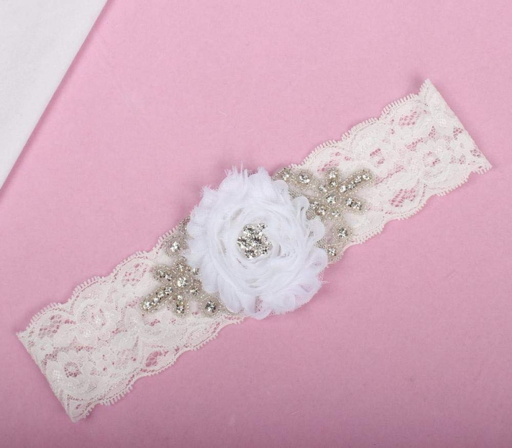 Giarrettiera Elasticizzata con Fiocco in Pizzo, Giarrettiera in Pizzo con Decorazione Gamba da Sposa-Beige_XL, Giarrettiera Elasticizzata con Fiocco in Pizzo (Beige XXLarge)
