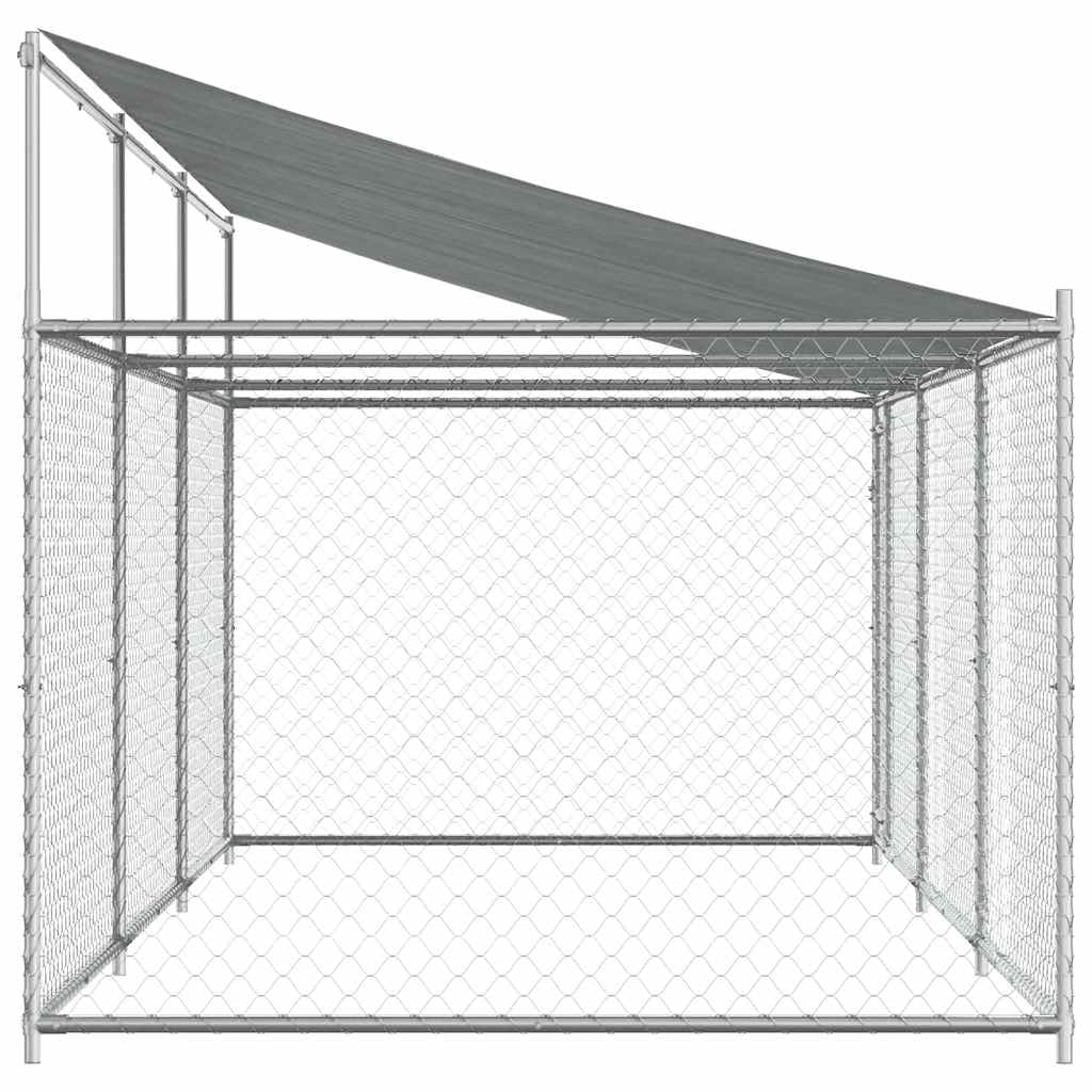 Recinto Cane Acciaio Zincato 6x2x2 m Grigio