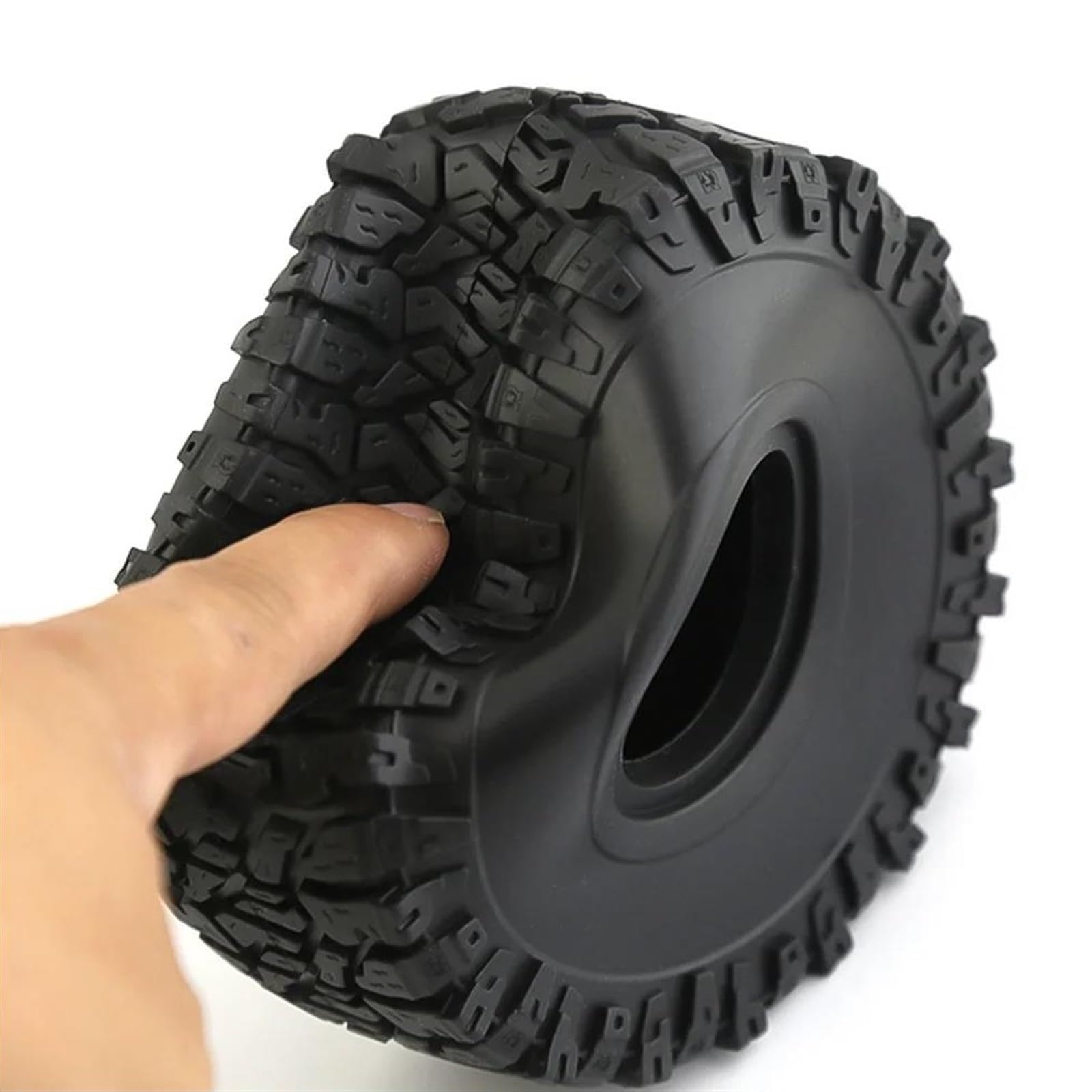 Neumáticos Coche RC Compatible con Axial TRX4 D90 para Redcat SCX10 90046 II III 1/10 Coche Trepador De Control Remoto 4 Uds. Neumático De Goma De 120Mm Y 1,9 Pulgadas