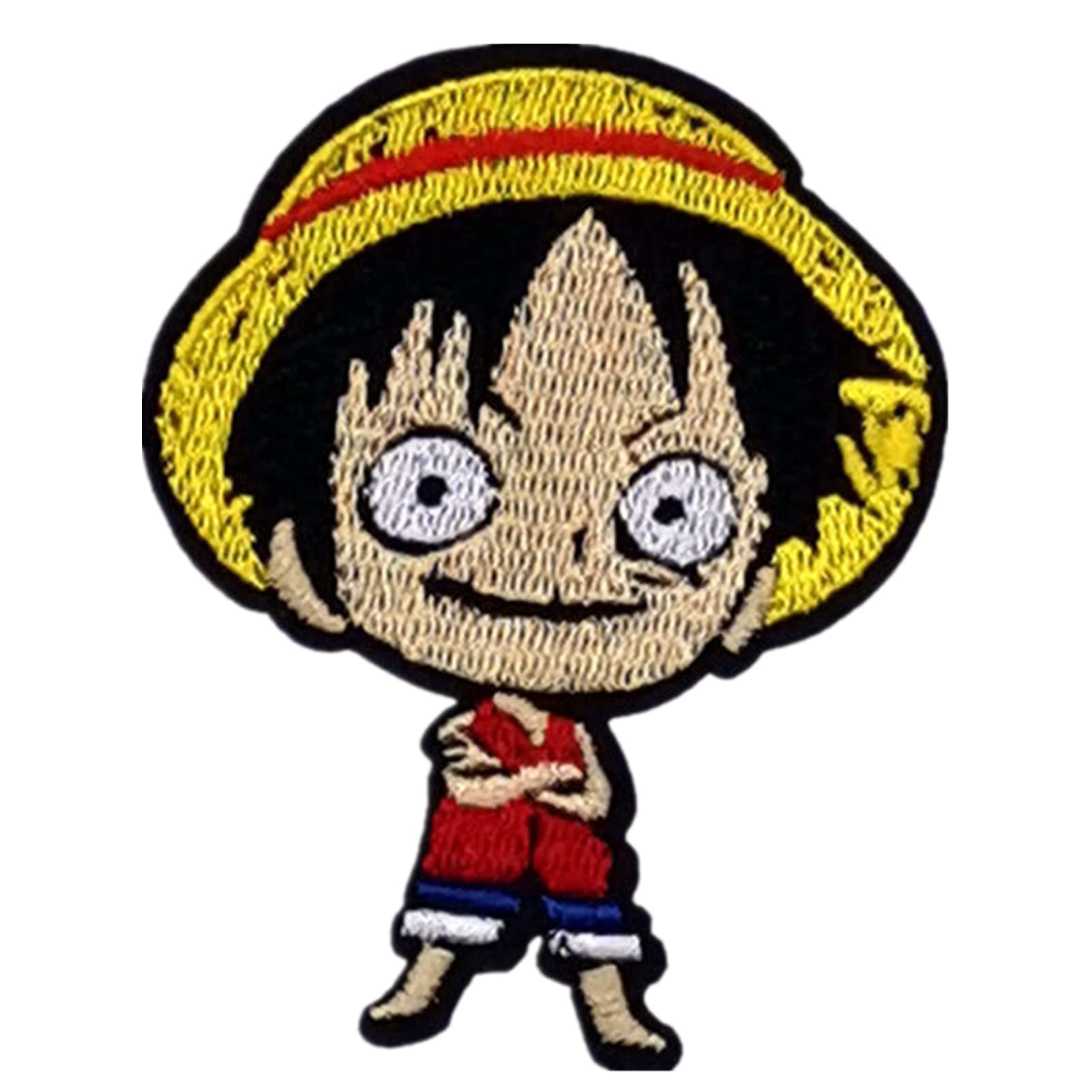 TFFMGG One Piece lron on Patches Morale Velcro Patches for Clothing Jeans Jackets Backpack Repair, Aesthetic Luffy Iron on Decals Embroidery Cloth（Luffy5）