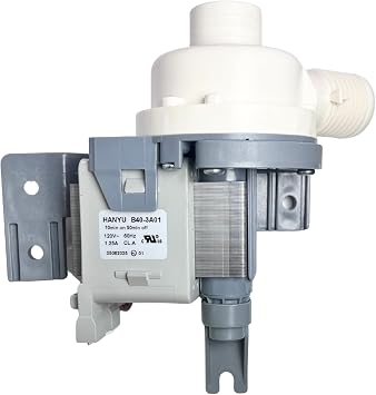 W10581874 WPW10581874 Washer Drain Pump, Upgrade OEM Washing Machine Water Pump Assembly Replacement Part for Whirlpool Maytag Kenmore MVWC555DW0 WTW5000DW0 WTW7000DW0 WTW7040DW0 WTW7300DC0 WTW7300DW0