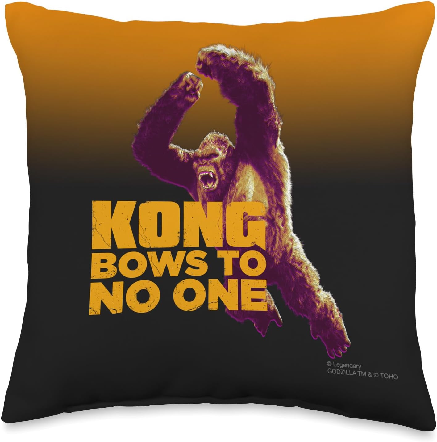 Godzilla vs Kong - Kong Bows To No One Throw Pillow