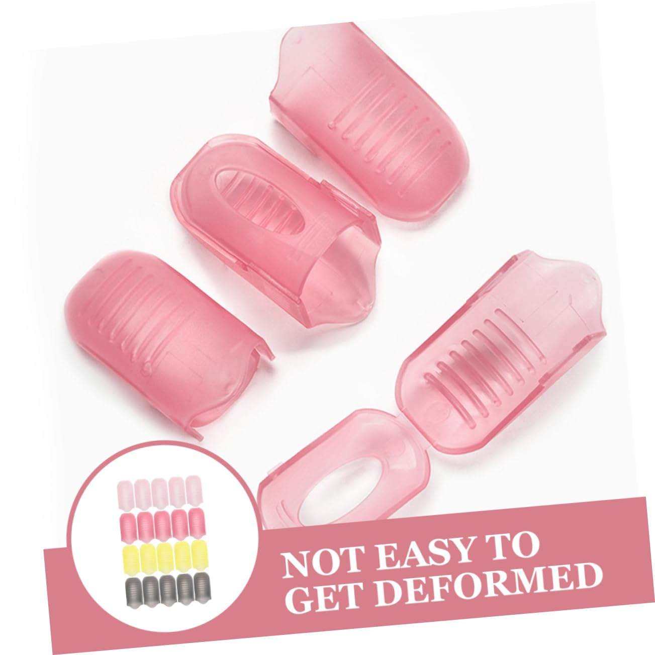 FOMIYES 20pcs Plastic Nail Clip Set Nail Polish Remover Tool Cap Clip Glue Paint Remover Wrap Care for Home Travel Size Makeup Wrap Dip Powder