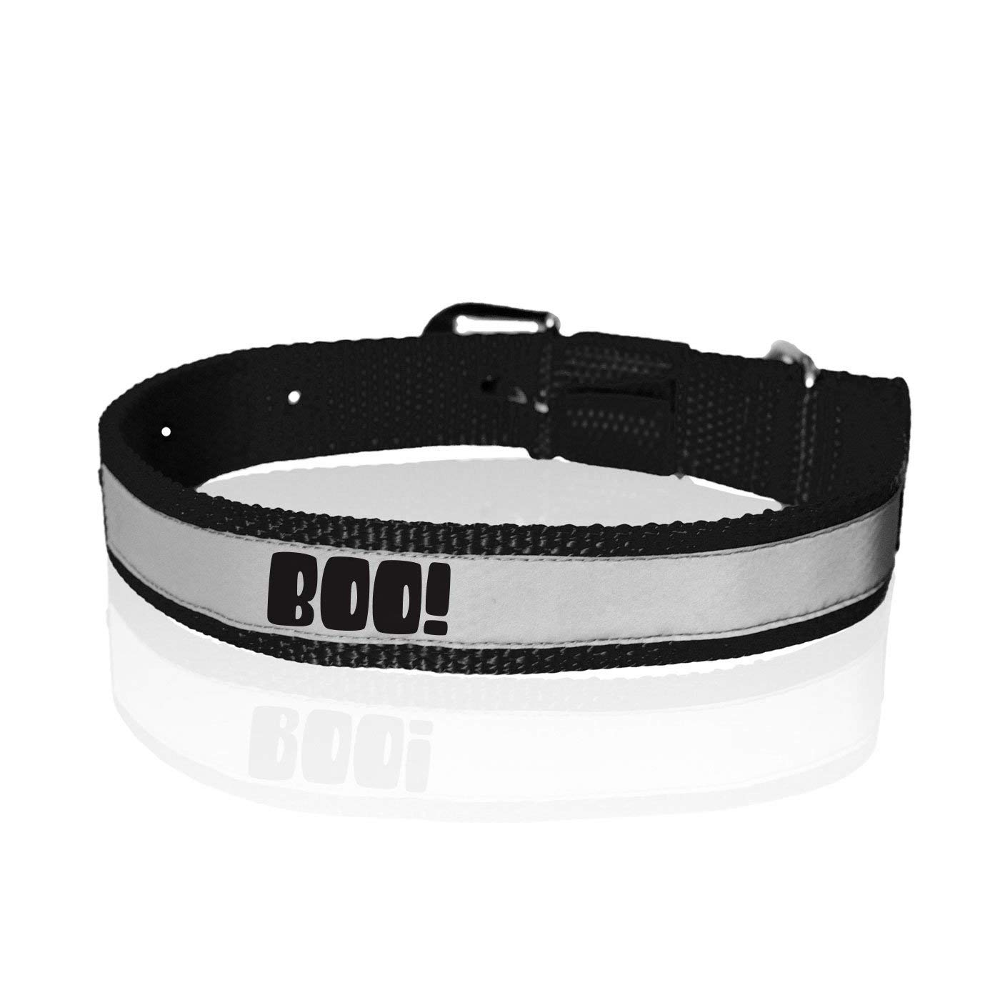 Ruse Pet Boo Printed Reflective Nylon Neck Belt Adjustable Dog Collar for Puppy, Small, Big Dogs. (B086S67F6S) Amazon Price History, Amazon Price Tracker
