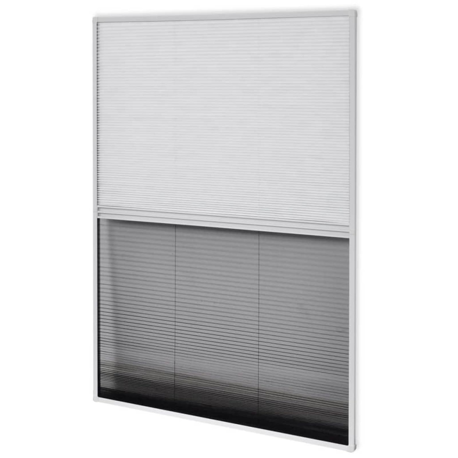 LAPOOH Insektenschutz-Plissee für Fenster, Fliegengitter Fenster, Fliegenschutz Fenster, Pollenschutzgitter Fenster, Insektengitter Fenster, Insektennetz, Fensternetz, Jalousie Aluminium 80x100 cm