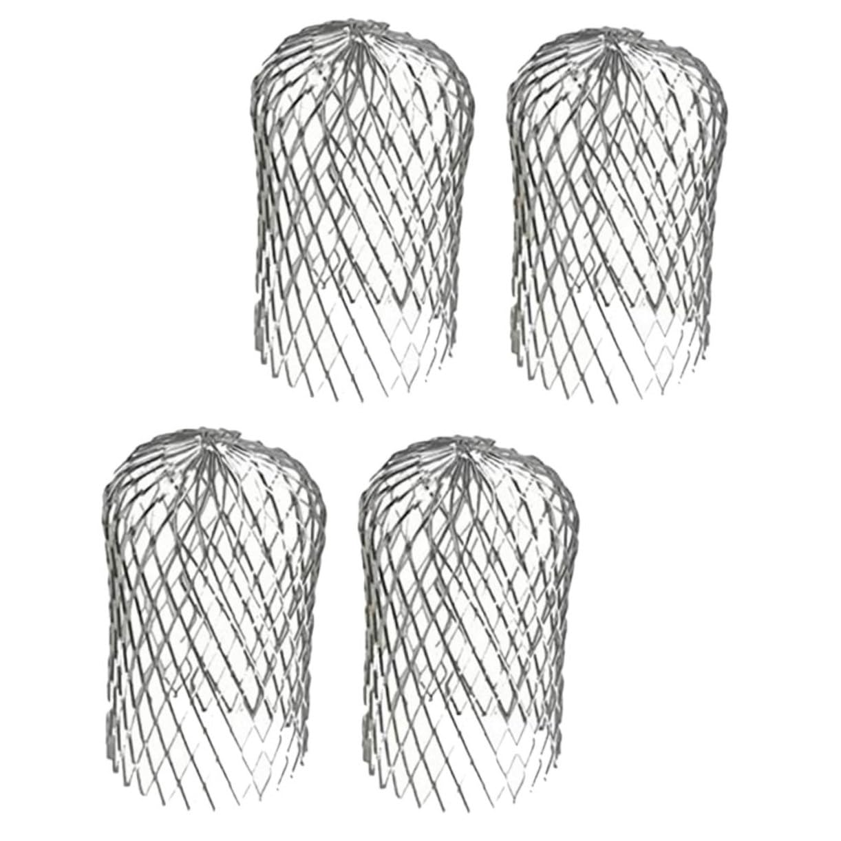 WOONEKY 4pcs Gutter Cover DIY Leaf Protection Rain Gutter Leaf Guard Gutter Guard Cover Rain Gutters Strainer Gutter Downspout Protectors Downspouts Gutter Guard Mesh Aluminum