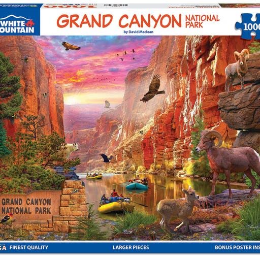 White Mountain Puzzles - Grand Canyon - 1000 Piece Jigsaw Puzzle, Blue, 24 inches by 30 inches