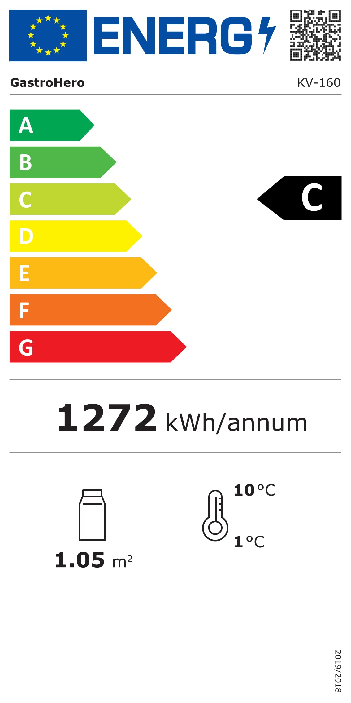 GastroHero Vetrina refrigerante 160 litri I vetrina buffet +2 °C e +6 °C con LED I vetrina refrigerante Gastro nero I banco refrigerante con porta in vetro e convezione I chiudibile a chiave
