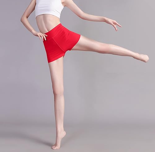 Miniatura 4 de Swdarz Pantalones cortos de gimnasia para niñas, para voleibol, animación, ballet, elastano