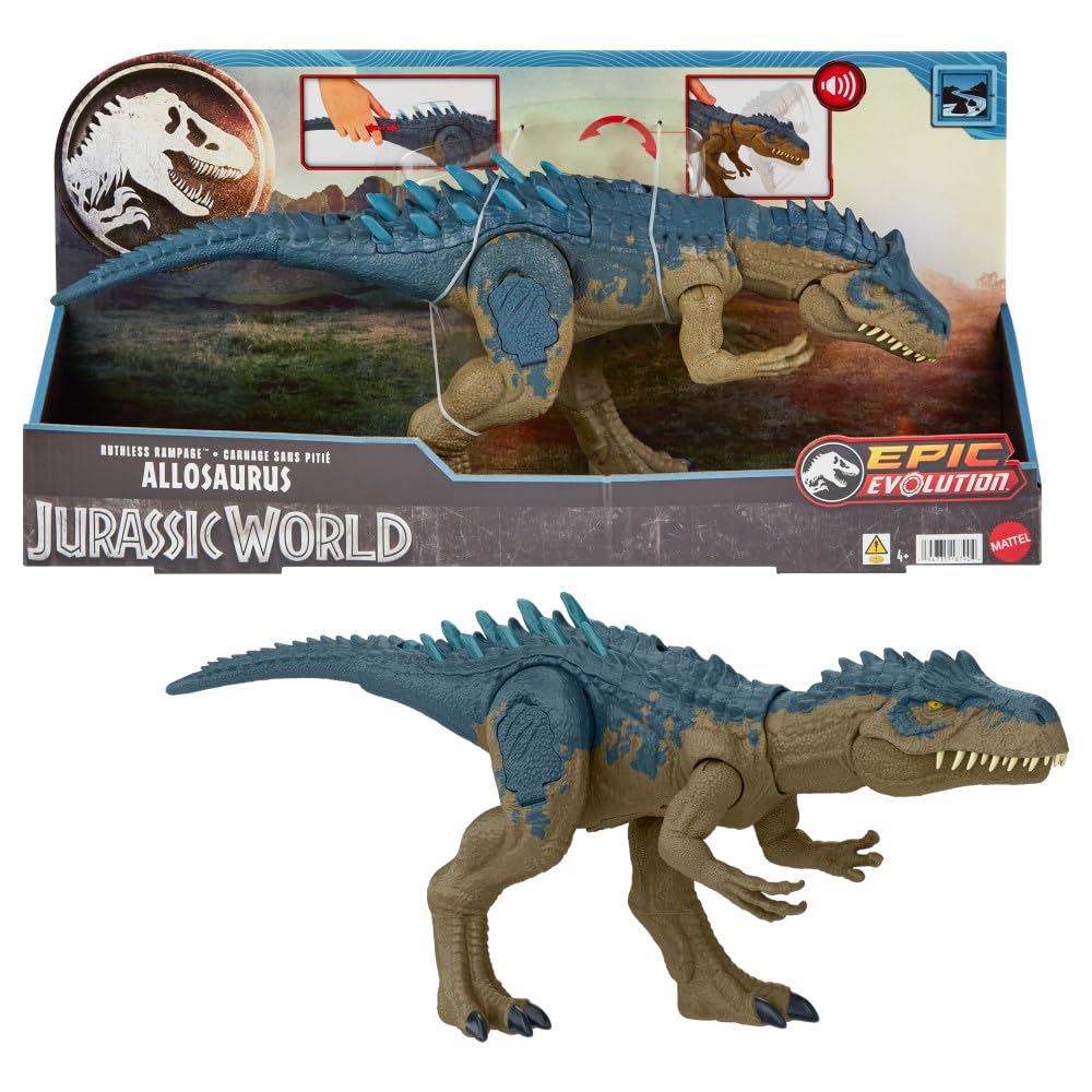 Jurassic World, Dinossauro Allosaurus de Brinquedo com 43 cm de ...
