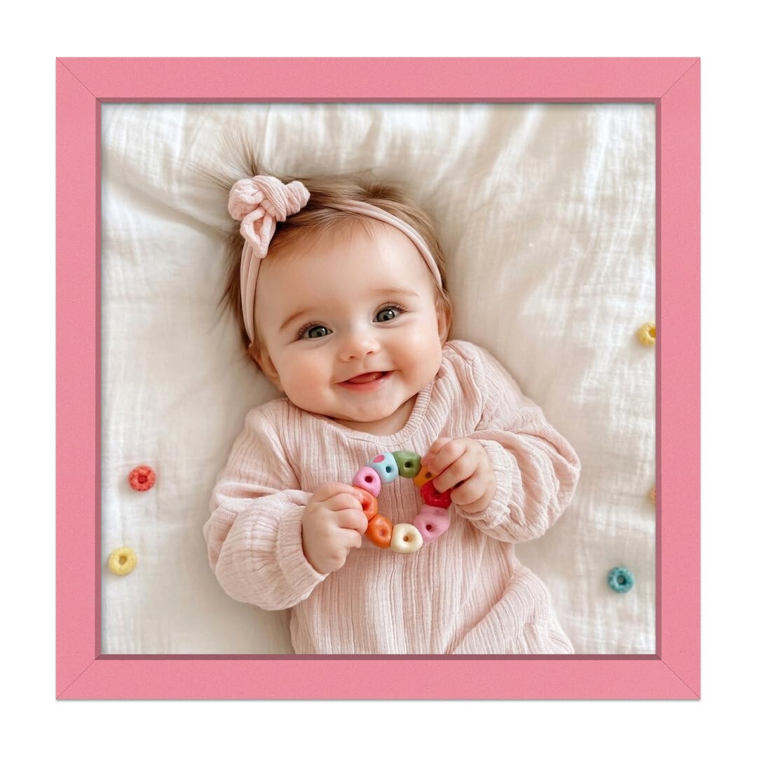 Alison Kingsgate Modern Baby Pink Picture Frame for Photos,Poster - 90X90CM