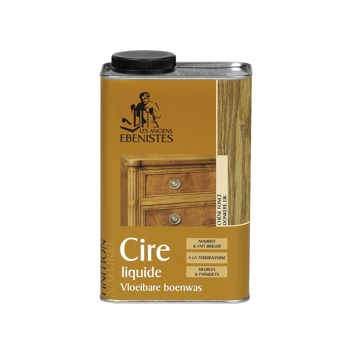 CIRE LIQUIDE 1L CHENE FONCE - Les anciens ébénistes