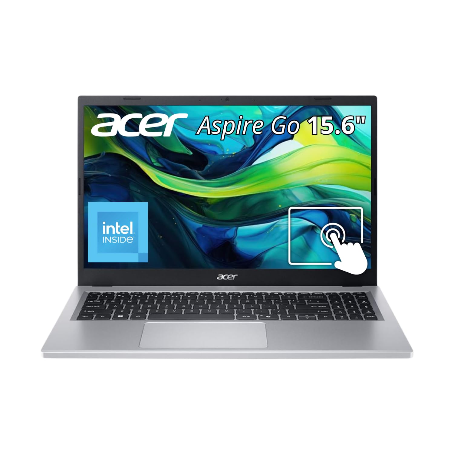 Aspire Go 15.6" FHD IPS Touchscreen Laptop - Intel N355 UHD Graphics 8GB DDR5 RAM 128GB Universal Flash Storage | Windows 11 Home in S Mode Wi-Fi 6 | AG15-32PT-36KT