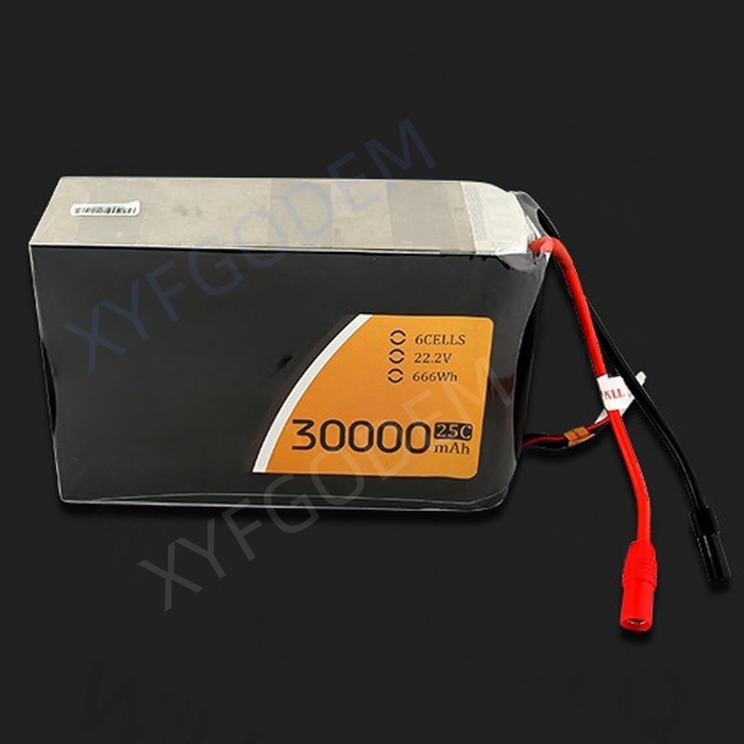 Batería Lipo de 30000 mAh 6S 22,2 V 25C, batería Litio Repuesto con Conector AS150 para Coches, Aviones, Camiones, Barcos, Buggies y Drones radiocontrol