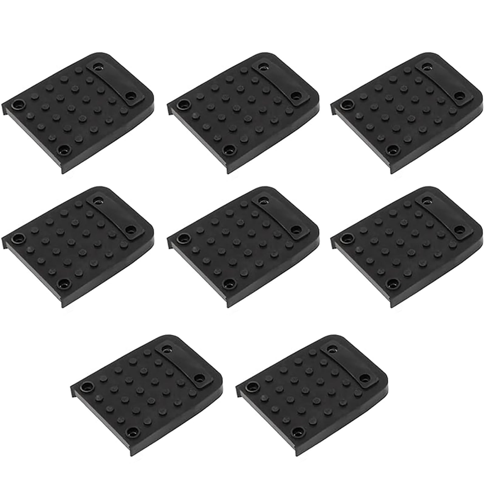 8 almohadillas de goma para pedal de zanco, suelas antizancos, almohadillas de aleación de aluminio, almohadillas de escalera móviles, suelas de zanco, piezas de repuesto para paneles de yeso,